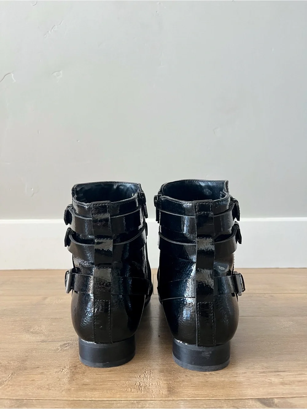 Coconuts by Matisse Amsterdam Black Patent Buckle Pointed Toe Ankle Boots